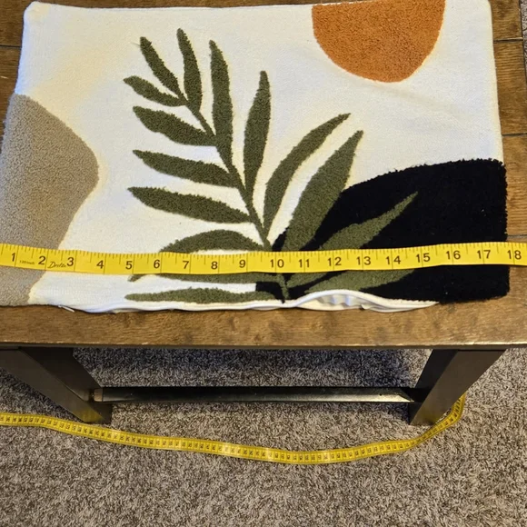 Colorful Leaf Design Throw Pillow - Picture 8 of 11